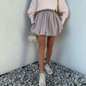 Spódniczka mini bombka szara