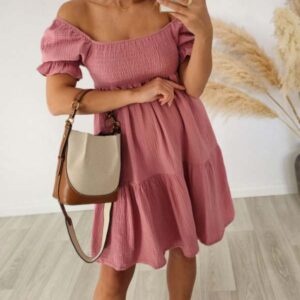 Sukienka mini muślinowa