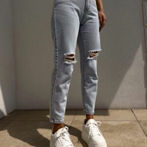 Jeansy MOM FIT HOLES – jeansowe