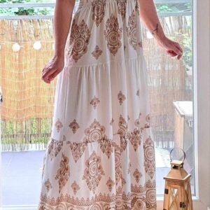 Sukienka hiszpanka w azteckie wzory