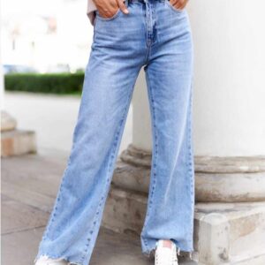 Jeansy Mom Fit z szerokimi nogawkami