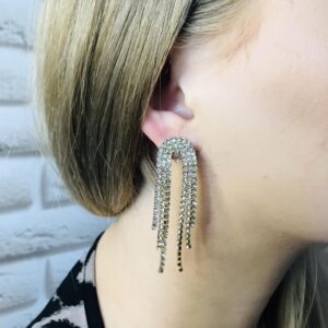 Kolczyki srebrno-złote