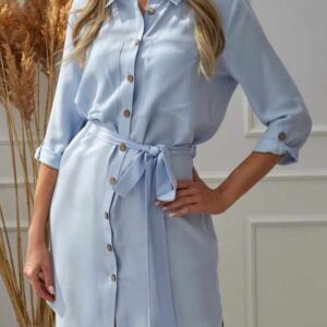 Sukienka koszulowa Stella niebieska