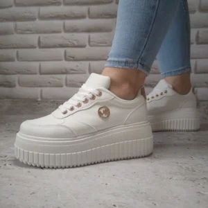 Adidasy sportowe białe na platformie