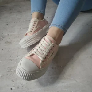 Trampki różowe na wysokiej platformie